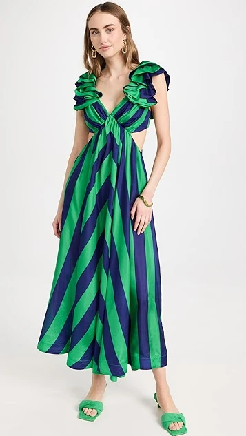 Zimmermann Tiggy Frill Shoulder Dress