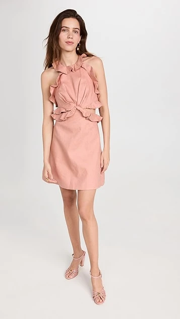 Zimmermann Tie Back Mini Dress