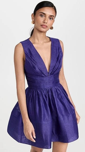 Zimmermann Tama V Neck Mini Dress