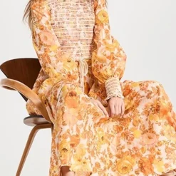 Zimmermann Raie Smocked Bodice Midi Dress -Deals Glitz Muse Store zimme428301e422 1683058515971 2 0. UX357 QL90